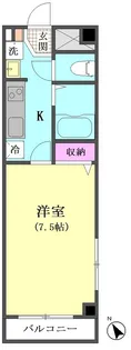 フレア十五屋B館【4階】の間取り