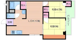 ハイツ西野【2階】の間取り