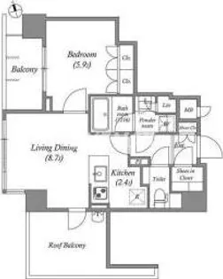 CORVAL大森【8階】の間取り