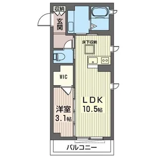 ブランシェ中今泉【1階】の間取り