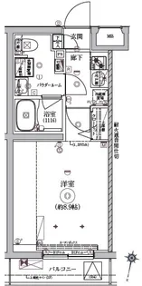 1Kの間取り画像