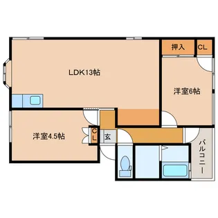 ギャラック国府3【3階】の間取り