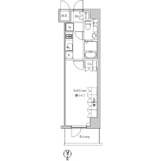 スペーシア住吉【5階】の間取り