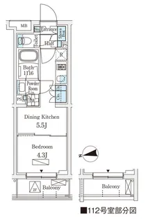 若葉ビューアパートメント【1階】の間取り