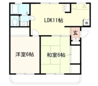 ヒルズハピネス【4階】の間取り