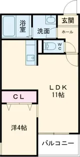KT Terrace稲吉【1階】の間取り