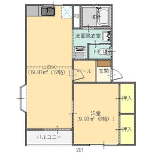 コーポカシオペア【2階】の間取り