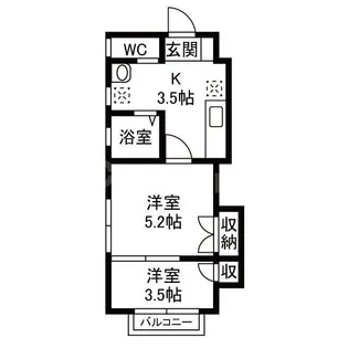 埼玉県さいたま市見沼区東大宮3【アパート】の間取り
