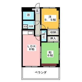 ヒルサイドパレスI【2階】の間取り