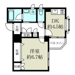 ドミシル旭町【3階】の間取り