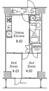 レジディア千駄木【4階】の間取り