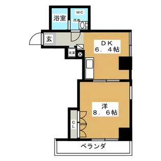 桂山サコウハイツYON【7階】の間取り