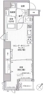 東京都中央区月島2【マンション】の間取り