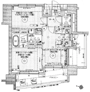 エステムプラザ飯田橋タワーレジデンス【10階】の間取り