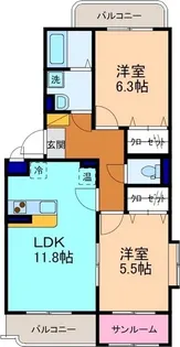 グランシェール【1階】の間取り