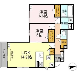 愛知県名古屋市中川区中郷3【アパート】の間取り