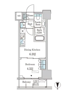 JP noie 西蒲田【8階】の間取り