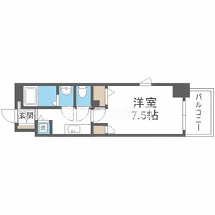 レジデンス靭公園【7階】の間取り