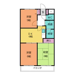 サンパーク伊藤【2階】の間取り