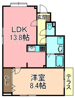 東京都足立区島根2【アパート】の間取り