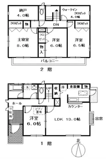 東京都狛江市岩戸北2【一戸建】の間取り