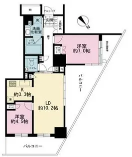 ステーションツインタワーズ糀谷フロント・ウエスト【13階】の間取り