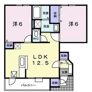 アムールメゾンB【1階】の間取り