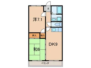 フロ-リッシュ二見【6階】の間取り