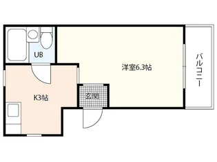 カーサ二葉の里【4階】の間取り
