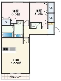 アルバA【3階】の間取り
