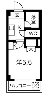 レジデンスカープ甲府【8階】の間取り
