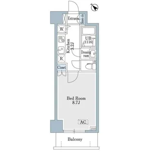 SHOWN HATSUDAI【8階】の間取り