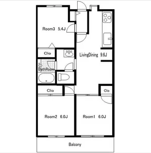 コートハウス新川崎【3階】の間取り