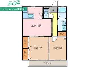 ソーレンサイド【1階】の間取り