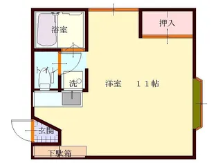 スクエアサイド緑町【1階】の間取り