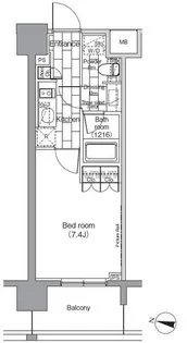 パークハビオ恵比寿【12階】の間取り