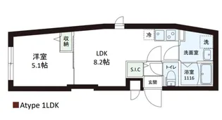 プロスタイルウェルス墨田【4階】の間取り