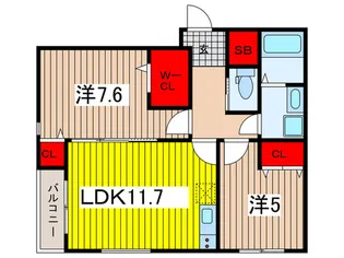 ベル フローレ【3階】の間取り