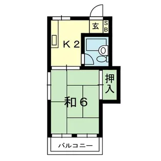 クラウン島崎【1階】の間取り