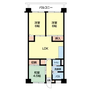 ホンダマンション【4階】の間取り