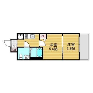 MJC大阪リベルテ【6階】の間取り