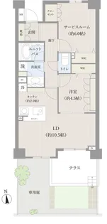 アデニウム高輪【1階】の間取り