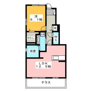 コンフィアンスーフェール【1階】の間取り