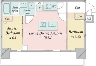 ドゥーエ王子神谷【2階】の間取り