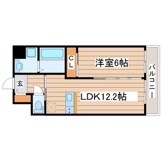 パルメゾン長町【4階】の間取り