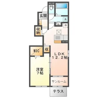 ラフィネ庄田 B【1階】の間取り