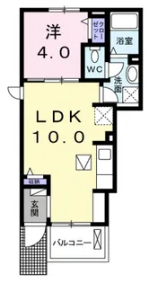アンソレイユM.K【1階】の間取り