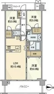 プラウド枚方【2階】の間取り