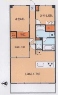 ノブレス西馬込【6階】の間取り