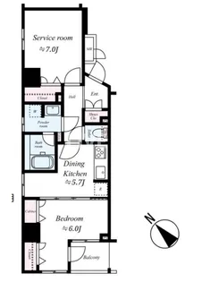 レヴィーナ東京八重洲通り【6階】の間取り